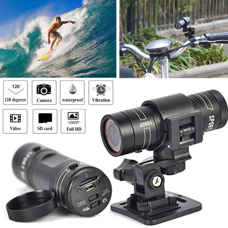HD Cycling Action Camera – Waterproof, 1080p, 2H Battery