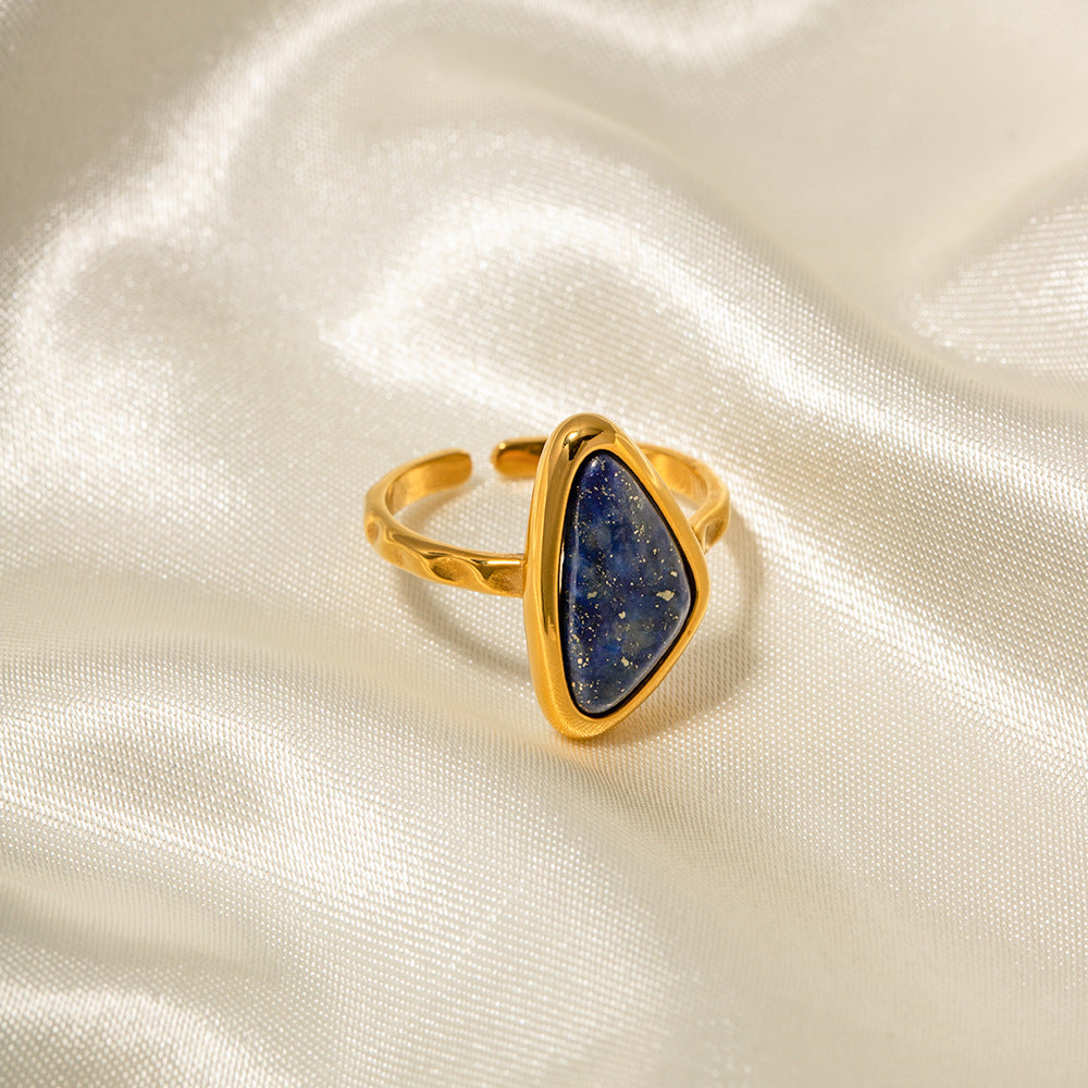 Gold Triangle Ring for Women | Adjustable Stainless Steel