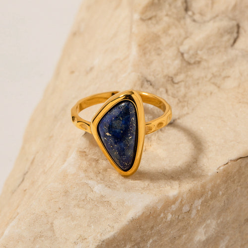 Gold Triangle Ring for Women | Adjustable Stainless Steel