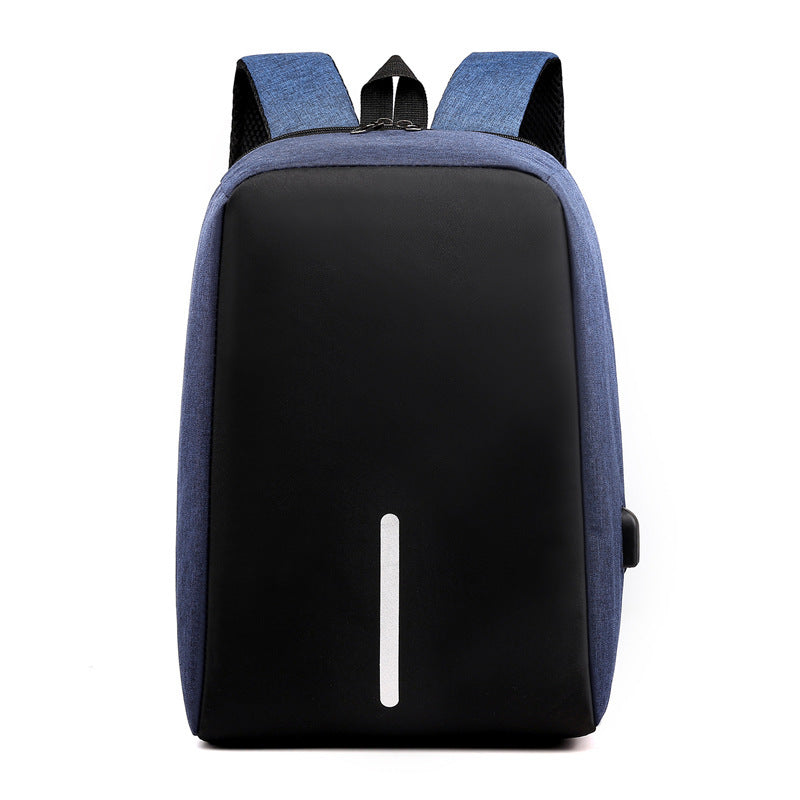 Fashion Anti-Theft USB Backpack – Water-Resistant Oxford, Fits 15" Laptop, 20-35L