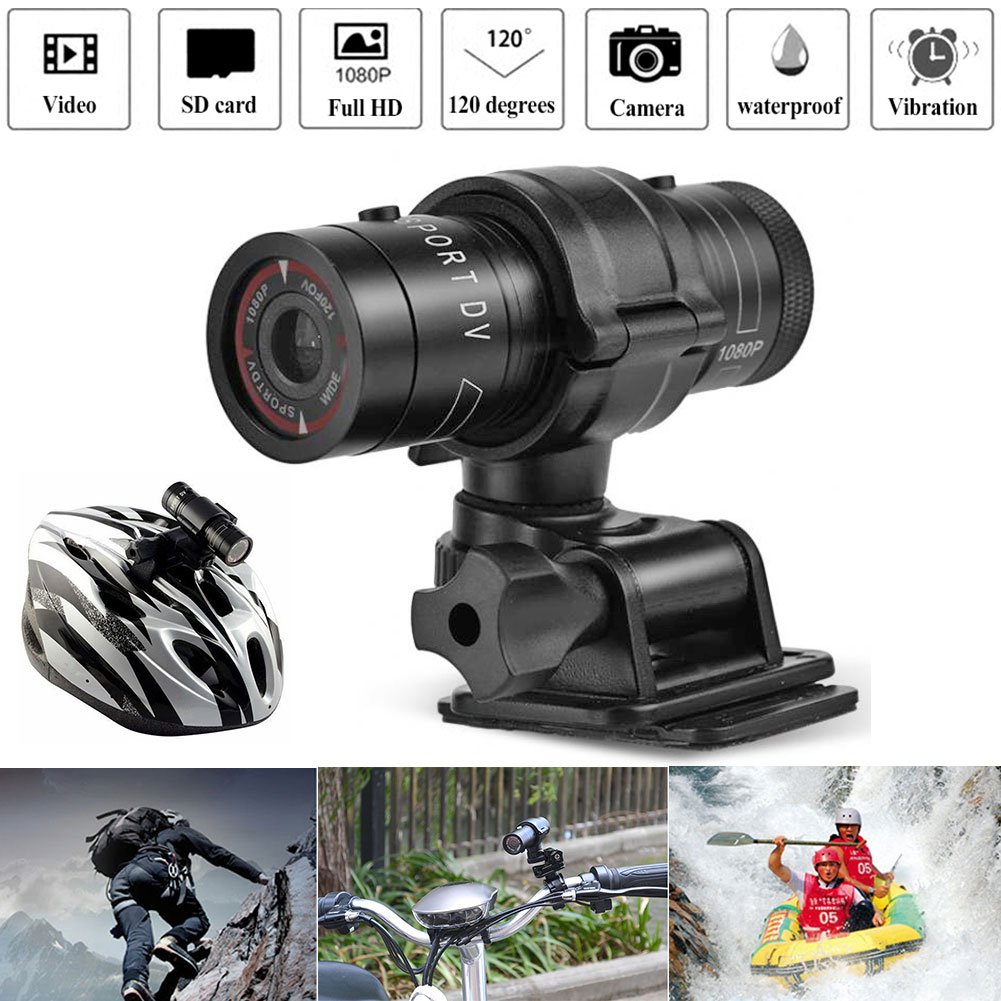 HD Cycling Action Camera – Waterproof, 1080p, 2H Battery