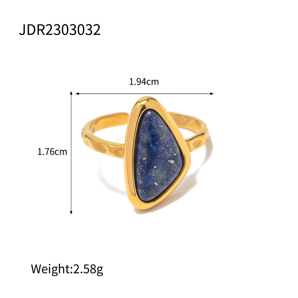 Gold Triangle Ring for Women | Adjustable Stainless Steel