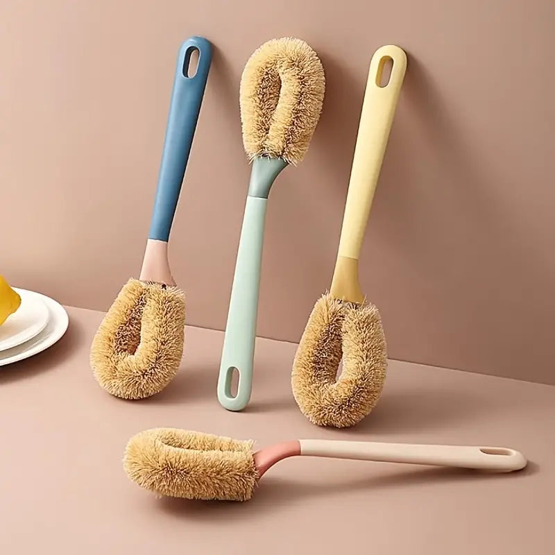 Eco-Friendly Long Handled Coconut Fiber Dish Brush