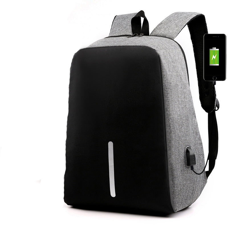 Fashion Anti-Theft USB Backpack – Water-Resistant Oxford, Fits 15" Laptop, 20-35L