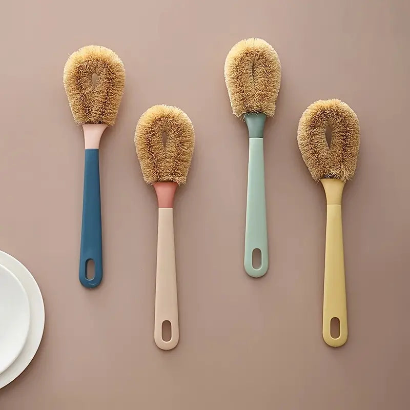 Eco-Friendly Long Handled Coconut Fiber Dish Brush