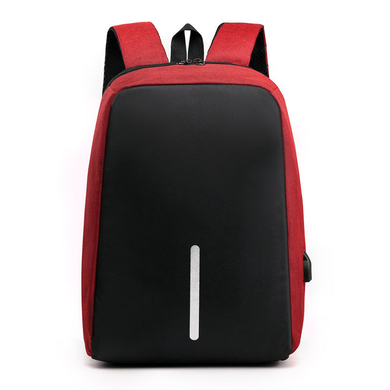 Fashion Anti-Theft USB Backpack – Water-Resistant Oxford, Fits 15" Laptop, 20-35L