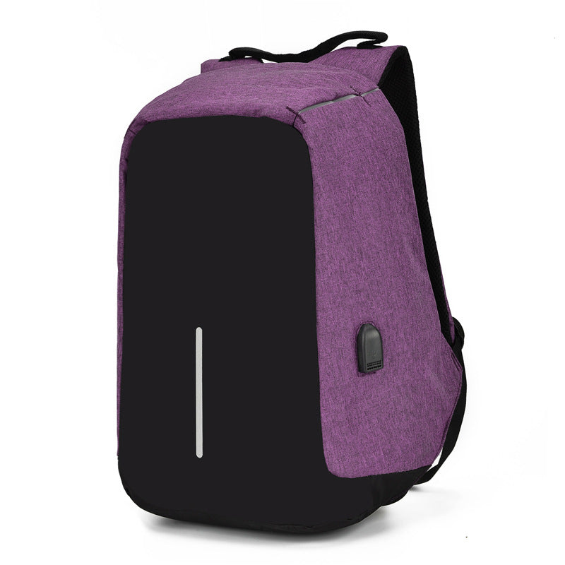Fashion Anti-Theft USB Backpack – Water-Resistant Oxford, Fits 15" Laptop, 20-35L