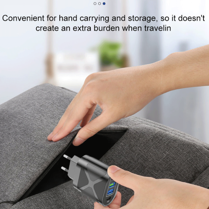 Universal Mobile Phone Charger with 4 USB Ports